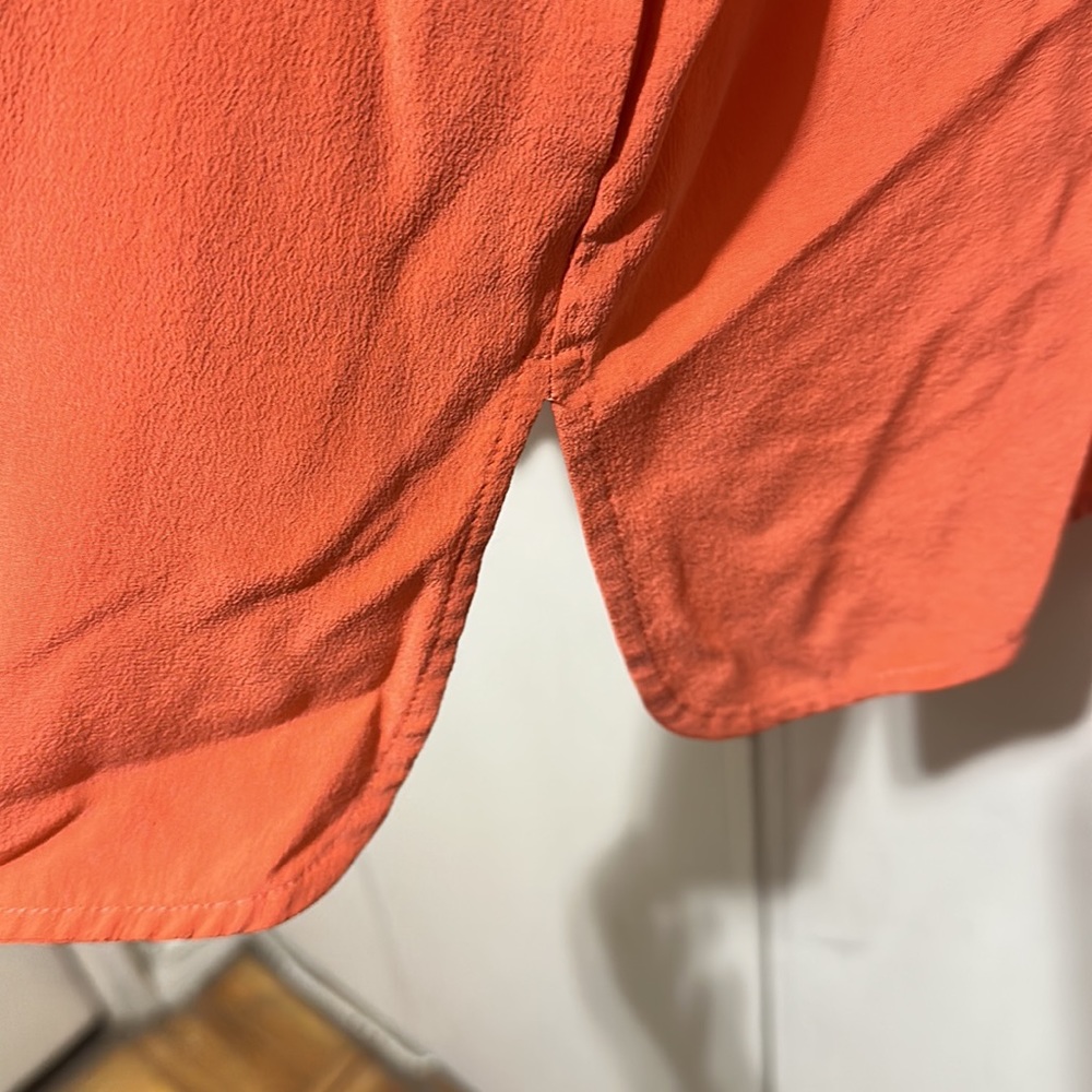 Lafayette 148 orange pullover top with pockets - Picture 5 of 8